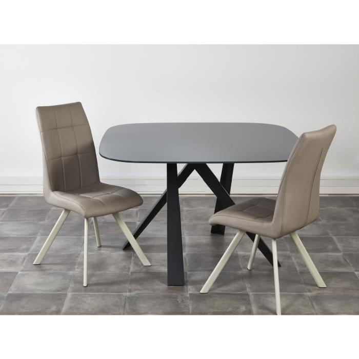 COCOON Lot de 2 chaises de salle a manger 44 cm - Taupe