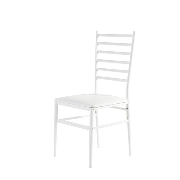 Nelly Chaise de salle a manger - Blanches