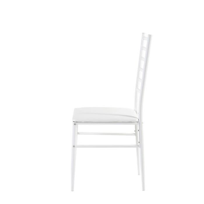 Nelly Chaise de salle a manger - Blanches