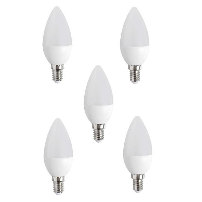 EXPERT LINE Lot de 5 ampoules LED E14 réflecteur 3 W équivalent a 25 W blanc chaud