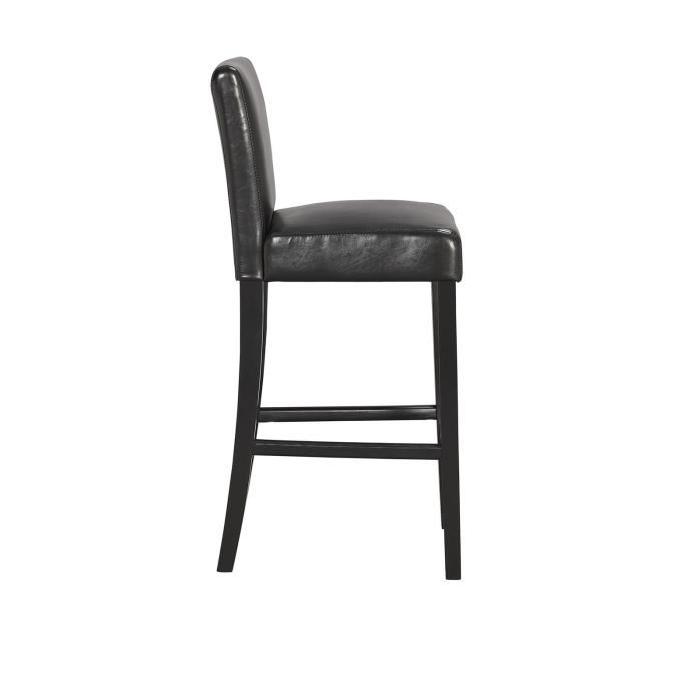 ELVIS Lot de 2 tabourets de bar en simili Noir