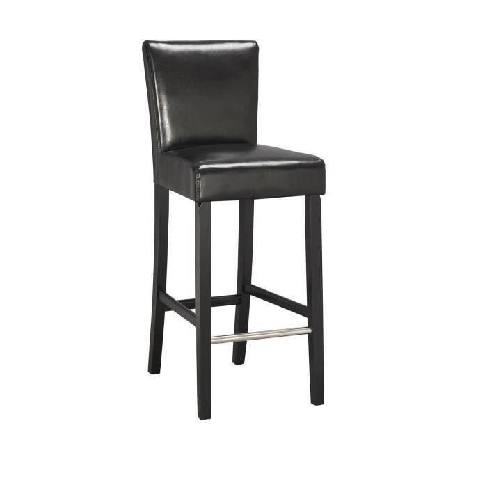 ELVIS Lot de 2 tabourets de bar en simili Noir