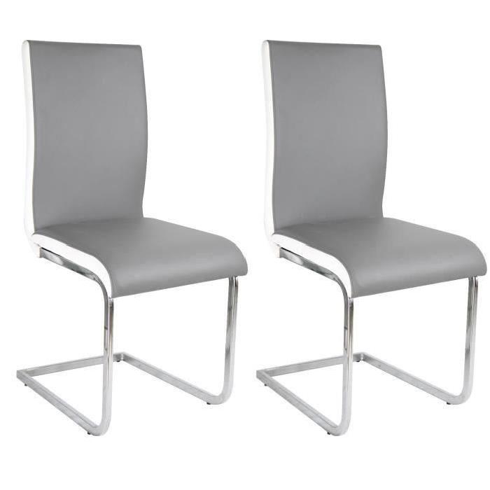 LEA Lot de 2 chaises de salle a manger en simil...