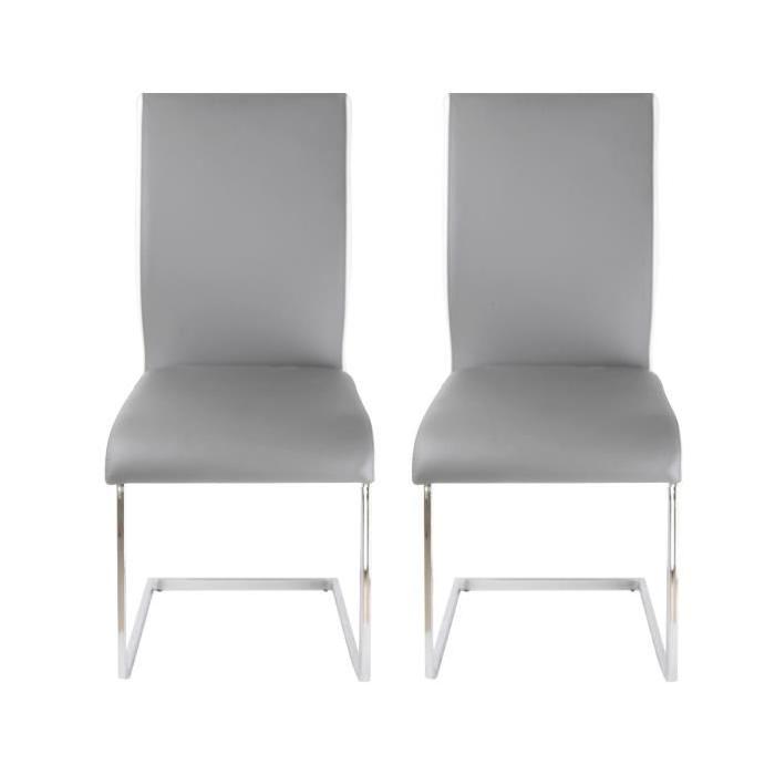 LEA Lot de 2 chaises de salle a manger en simil...