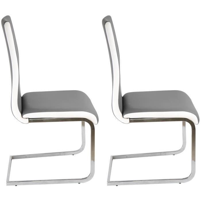 LEA Lot de 2 chaises de salle a manger en simil...