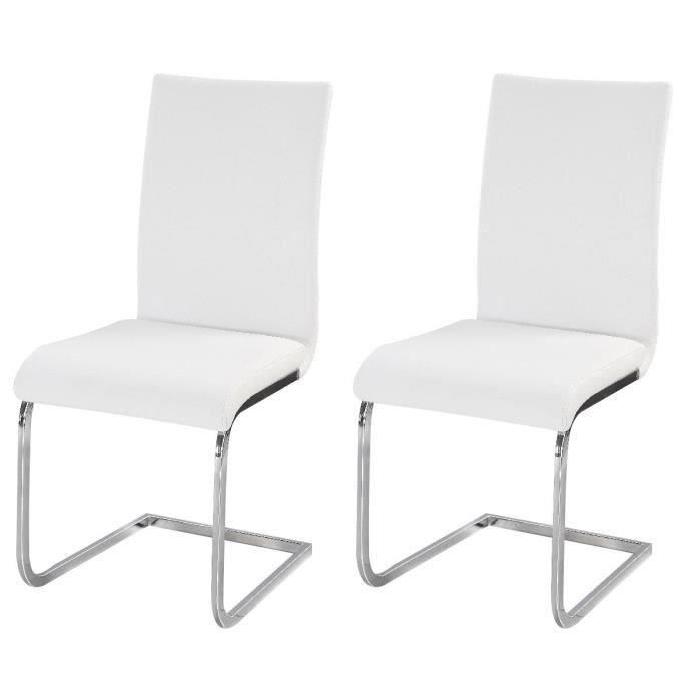 LEA Lot de 2 chaises de salle a manger en simil...