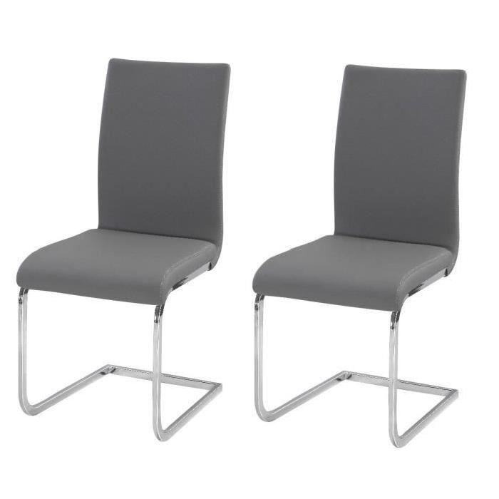 LEA Lot de 2 chaises de salle a manger en simil...