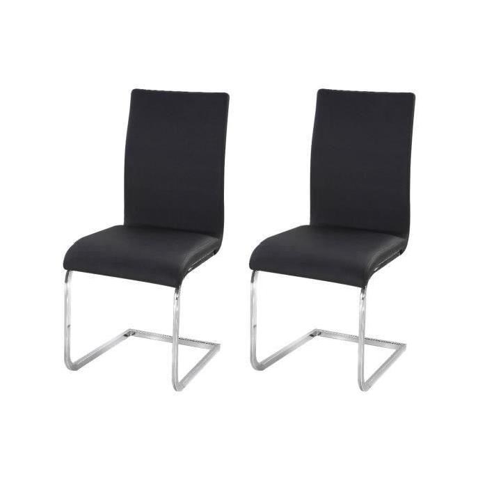 LEA Lot de 2 chaises de salle a manger en simil...