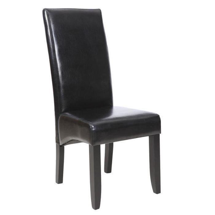 CUBA Lot de 2 chaises de salle a manger - Noir