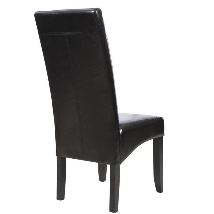 CUBA Lot de 2 chaises de salle a manger - Noir