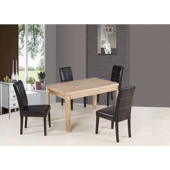 CROSS Lot de 2 Chaises de salle a manger en simili - Marron