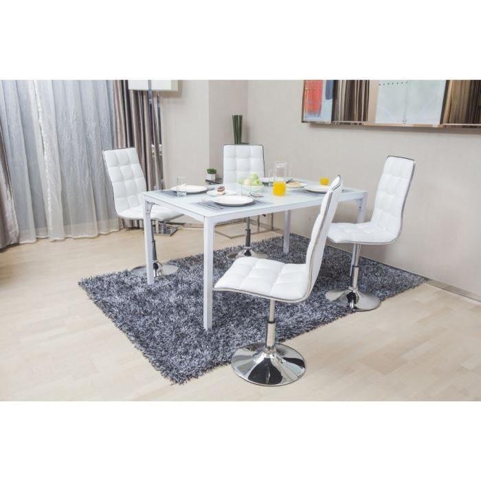 LEAF Lot de 2 chaises de salle a manger en simi...