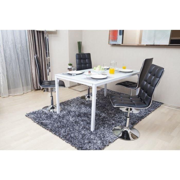 LEAF Lot de 2 chaises de salle a manger en simi...