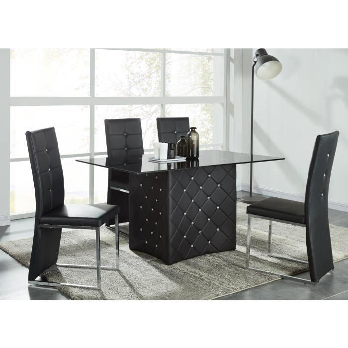 BLING Lot de 2 chaises de salle a manger en sim...